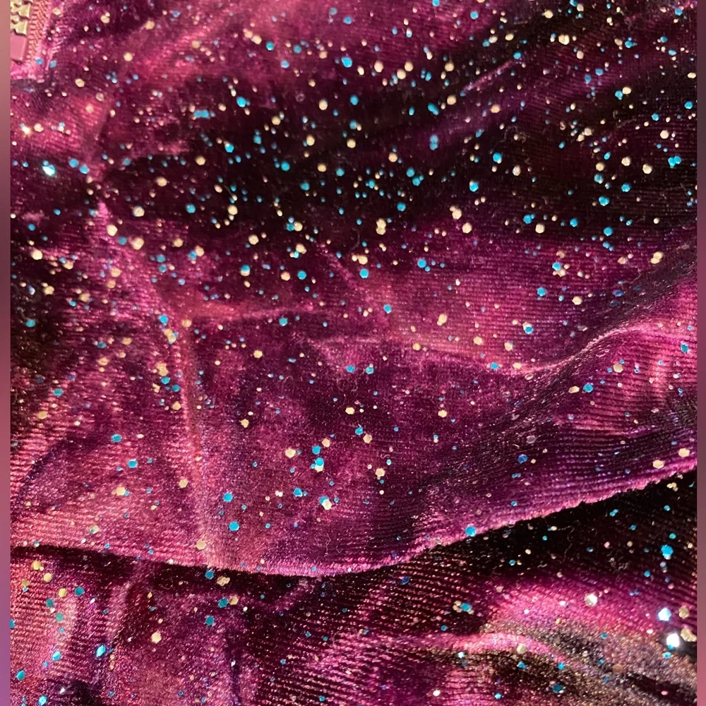 Justice purple velvet galaxy dress. Size 16